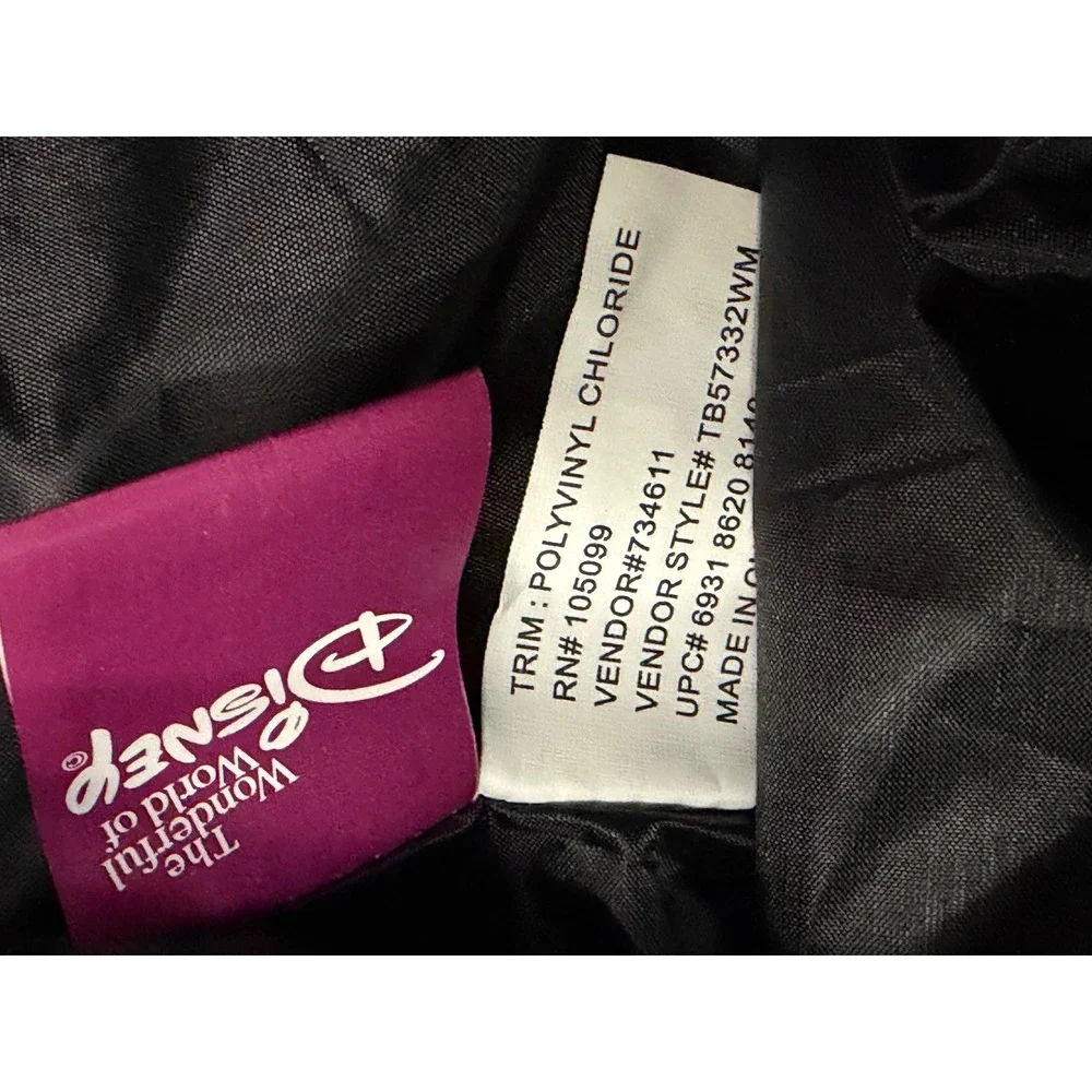 Disney Tinker Bell Pixie Power Black Bag Backpack nylon Glitter‎ Adjustable